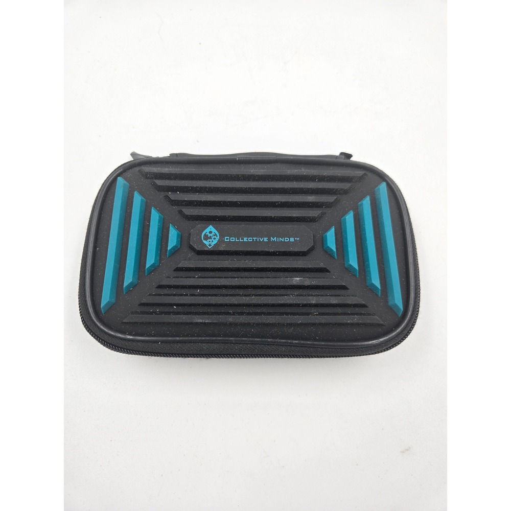 Collective Minds Hard Shell Carrying Case Black Teal W/ Stylus & Game Cases